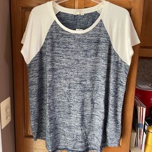 NWT GAP soft blue and white tee
